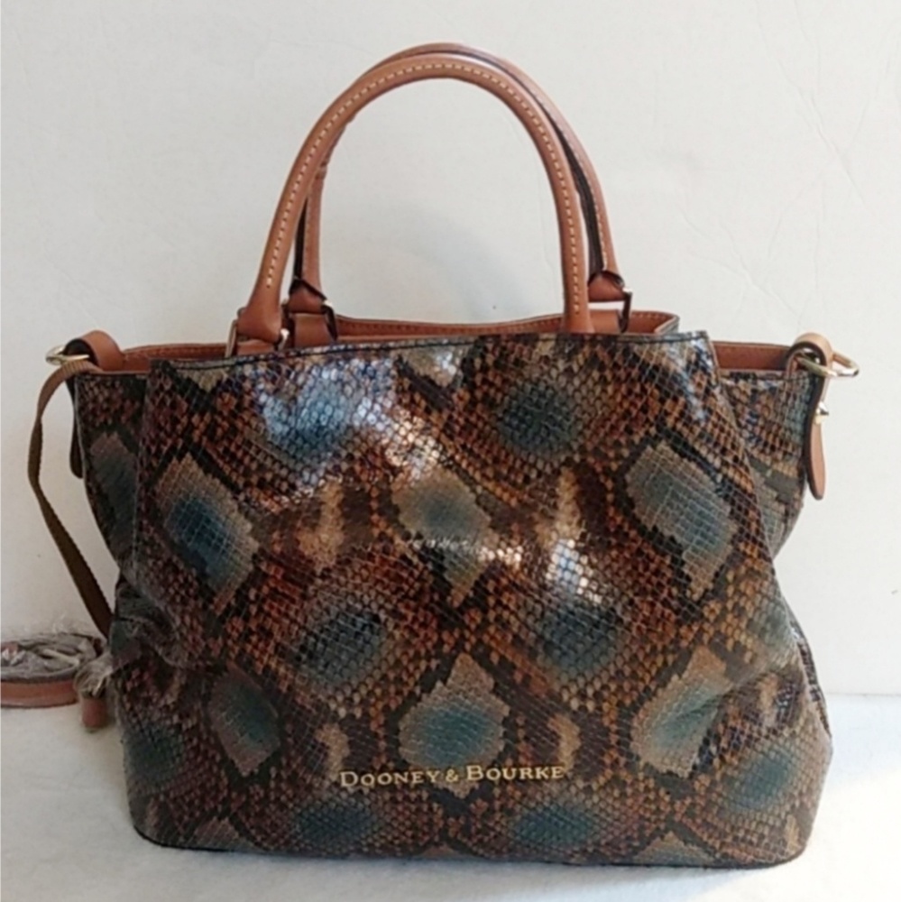 Authentic Dooney & Bourke City Python Barlow Bag